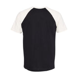 3650 Next Level Unisex Cotton Raglan T-Shirt Natural/ Black