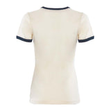 3904 Next Level Women's Ringer Tee Natural/ Midnight Navy