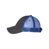 S102 Valucap Sandwich Trucker Cap Charcoal/ Royal