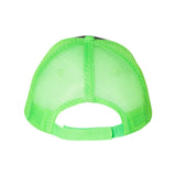 S102 Valucap Sandwich Trucker Cap Charcoal/ Neon Green