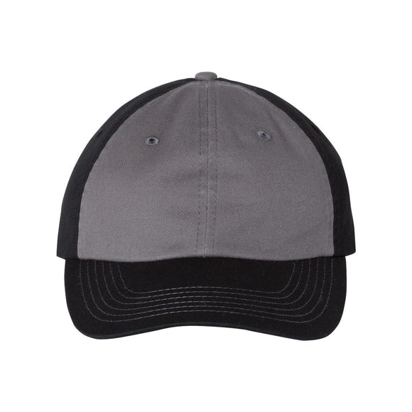 VC300A Valucap Adult Bio-Washed Classic Dad Hat Charcoal/ Black