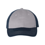 VC300A Valucap Adult Bio-Washed Classic Dad Hat Grey/ Navy