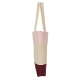 Q125900 Q-Tees 11L Tri-Color Tote Maroon/ Natural/ Light Pink