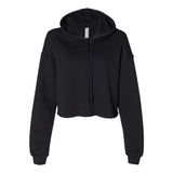 7502 BELLA + CANVAS Women's Crop Fleece Hoodie Black