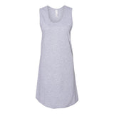 3523 LAT Women's Fine Jersey Racerback Tank Dress Heather/ Heather