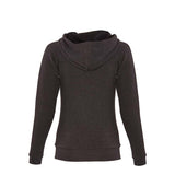 9603 Next Level Women's Malibu Raglan Full-Zip Hoodie Heather Black