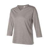 3577 LAT Women's 3/4 Sleeve Premium Jersey Tee Titanium