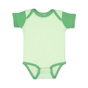 4400 Rabbit Skins Infant Baby Rib Bodysuit Mint/ Grass