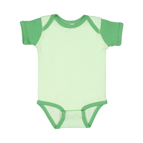 4400 Rabbit Skins Infant Baby Rib Bodysuit Mint/ Grass