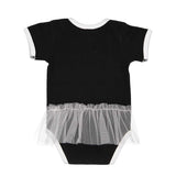 4422 Rabbit Skins Infant Tutu Baby Rib Bodysuit Black/ White