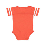 4437 Rabbit Skins Infant Football Fine Jersey Bodysuit Vintage Orange/ Blended White