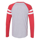 6934 LAT Fine Jersey Mash Up Long Sleeve Tee Vintage Heather/ Vintage Red