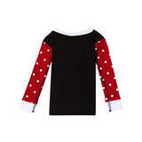 101Z Rabbit Skins Infant Baby Rib Pajama Long Sleeve Top Black/ Red & White Dot