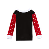 101Z Rabbit Skins Infant Baby Rib Pajama Long Sleeve Top Black/ Red & White Dot