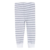 102Z Rabbit Skins Infant Baby Rib Pajama Pants Heather & White Stripe