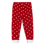 102Z Rabbit Skins Infant Baby Rib Pajama Pants Red & White Dot