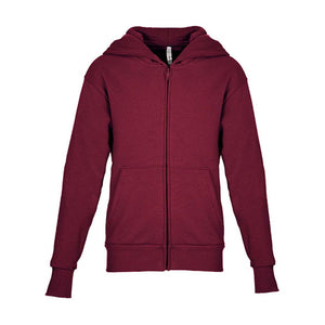 9103 Next Level Youth Santa Cruz Full-Zip Hoodie Maroon