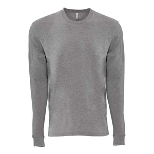 6411 Next Level Unisex Sueded Long Sleeve T-Shirt Dark Heather Grey