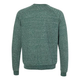 91MR JERZEES Snow Heather French Terry Crewneck Sweatshirt Forest Green