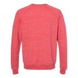 91MR JERZEES Snow Heather French Terry Crewneck Sweatshirt Red