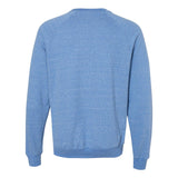 91MR JERZEES Snow Heather French Terry Crewneck Sweatshirt Royal