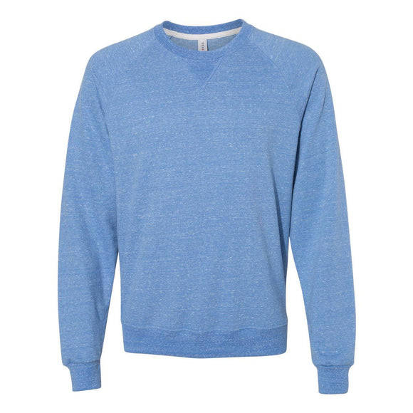 91MR JERZEES Snow Heather French Terry Crewneck Sweatshirt Royal