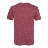 88MR JERZEES Snow Heather Jersey Crew T-Shirt Maroon