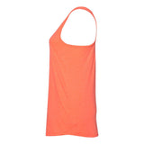 88WTKR JERZEES Women's Snow Heather Jersey Racerback Tank Top Bright Coral