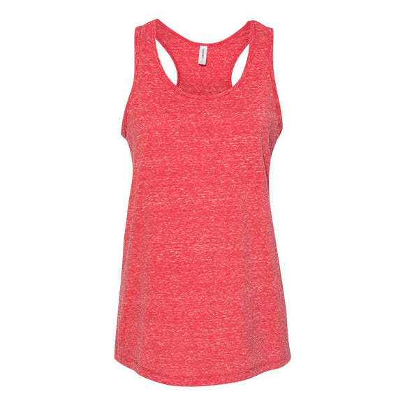 88WTKR JERZEES Women's Snow Heather Jersey Racerback Tank Top Red