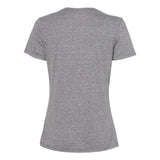 88WVR JERZEES Women's Snow Heather Jersey V-Neck T-Shirt Charcoal