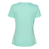 88WVR JERZEES Women's Snow Heather Jersey V-Neck T-Shirt Mint