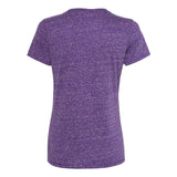 88WVR JERZEES Women's Snow Heather Jersey V-Neck T-Shirt Purple