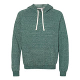 90MR JERZEES Snow Heather French Terry Raglan Hooded Sweatshirt Forest Green