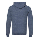 90MR JERZEES Snow Heather French Terry Raglan Hooded Sweatshirt Navy