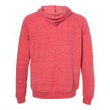 90MR JERZEES Snow Heather French Terry Raglan Hooded Sweatshirt Red