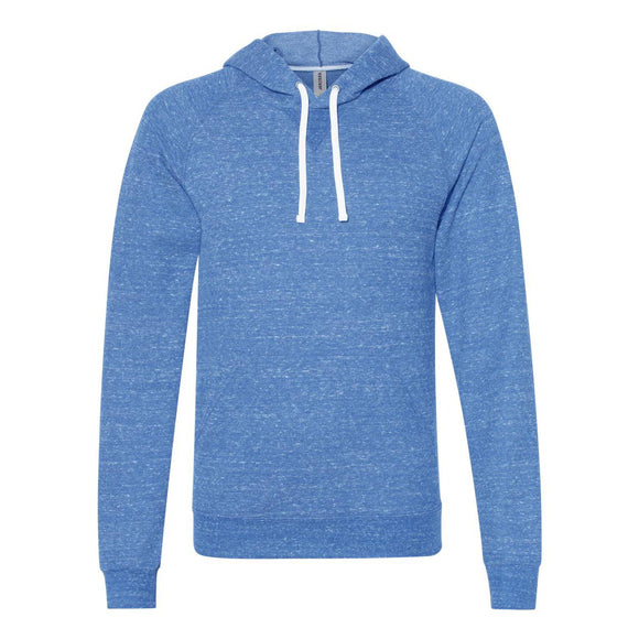 90MR JERZEES Snow Heather French Terry Raglan Hooded Sweatshirt Royal