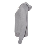 92WR JERZEES Women's Snow Heather French Terry Full-Zip Hooded Sweatshirt Charcoal