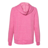 92WR JERZEES Women's Snow Heather French Terry Full-Zip Hooded Sweatshirt Pink