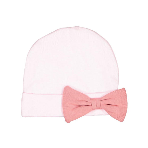 4453 Rabbit Skins Premium Jersey Infant Bow Cap Ballerina/ Mauvelous