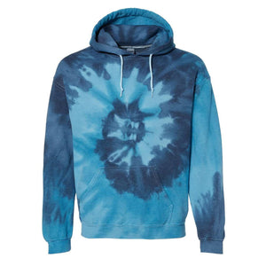 680VR Dyenomite Blended Hooded Tie-Dyed Sweatshirt Blue Tide