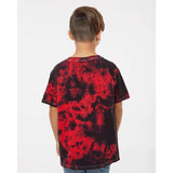 20BCR Dyenomite Youth Crystal Tie-Dyed T-Shirt Black/ Red Crystal