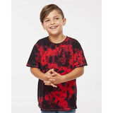 20BCR Dyenomite Youth Crystal Tie-Dyed T-Shirt Black/ Red Crystal