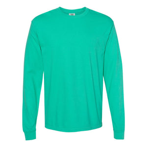 6014 Comfort Colors Garment-Dyed Heavyweight Long Sleeve T-Shirt Island Green