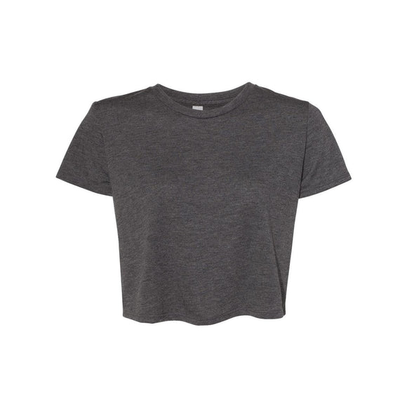 8882 BELLA + CANVAS Women’s Flowy Crop Tee Dark Grey Heather