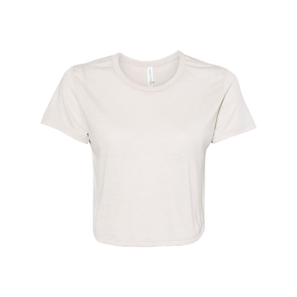 8882 BELLA + CANVAS Women’s Flowy Crop Tee Heather Dust