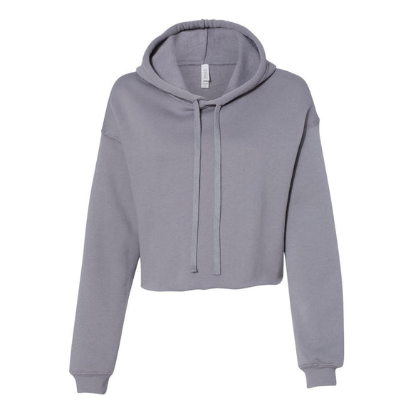 7502 BELLA + CANVAS Women's Crop Fleece Hoodie Storm