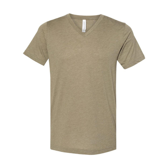 3415 BELLA + CANVAS Triblend V-Neck Short Sleeve Tee Olive Triblend