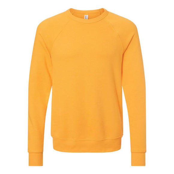 3901 BELLA + CANVAS Sponge Fleece Raglan Crewneck Sweatshirt Gold