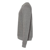 3901 BELLA + CANVAS Sponge Fleece Raglan Crewneck Sweatshirt Deep Heather