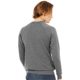 3901 BELLA + CANVAS Sponge Fleece Raglan Crewneck Sweatshirt Deep Heather